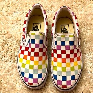 Rainbow Checkered Vans